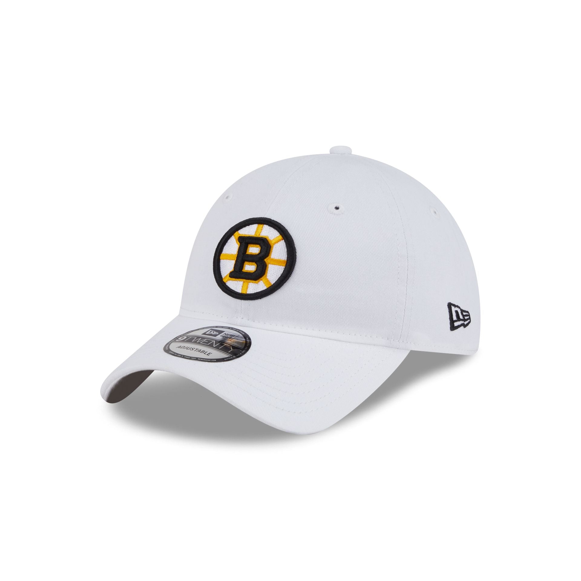 Boston Bruins White 9TWENTY Adjustable Hat