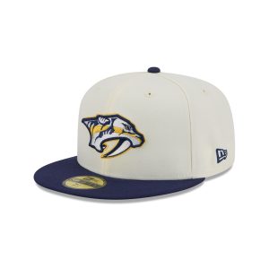 Nashville Predators Chrome White 59FIFTY Fitted Hat