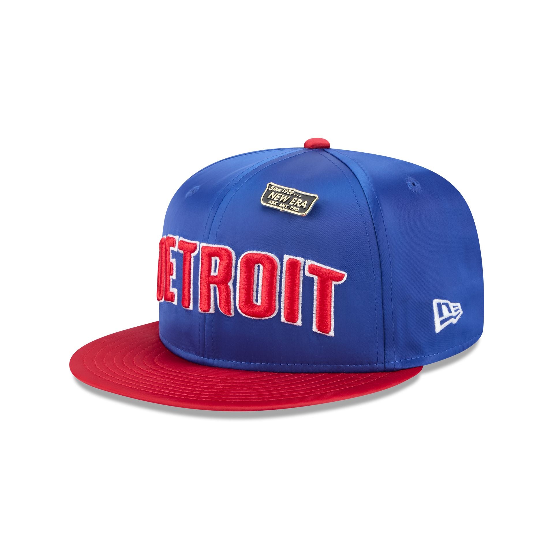 Detroit Pistons Satin Pin 9FIFTY Snapback Hat - Image 3
