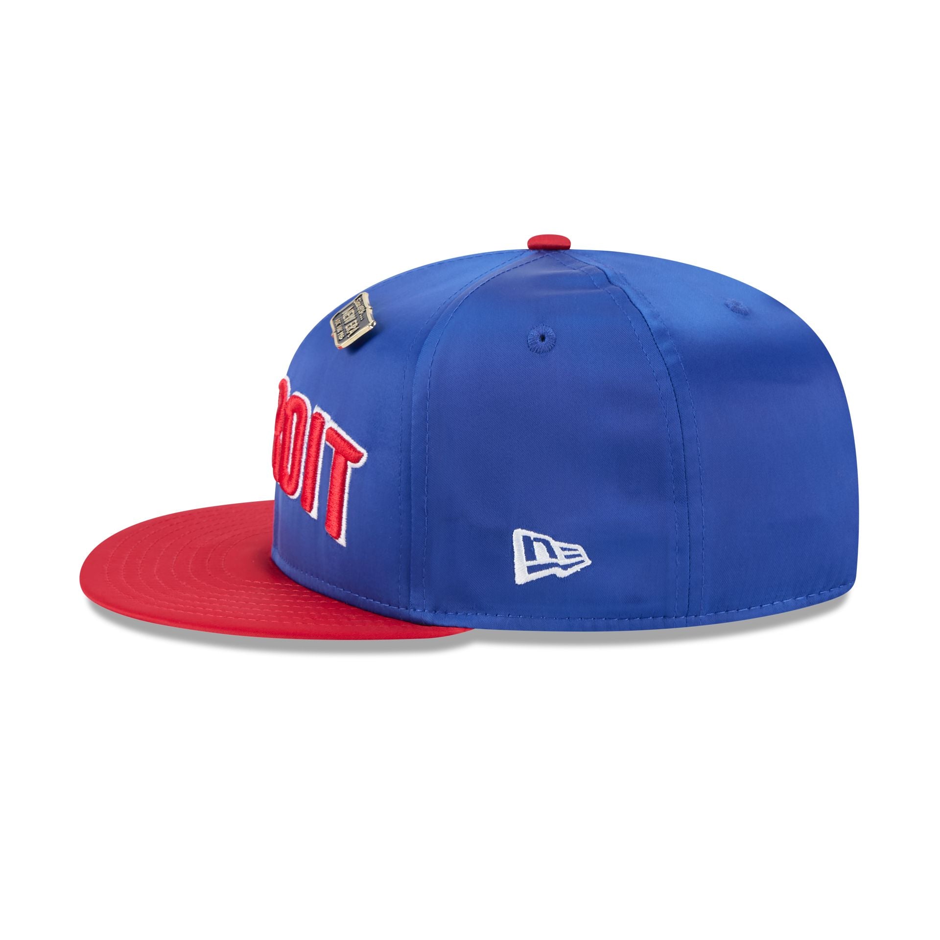 Detroit Pistons Satin Pin 9FIFTY Snapback Hat - Image 5