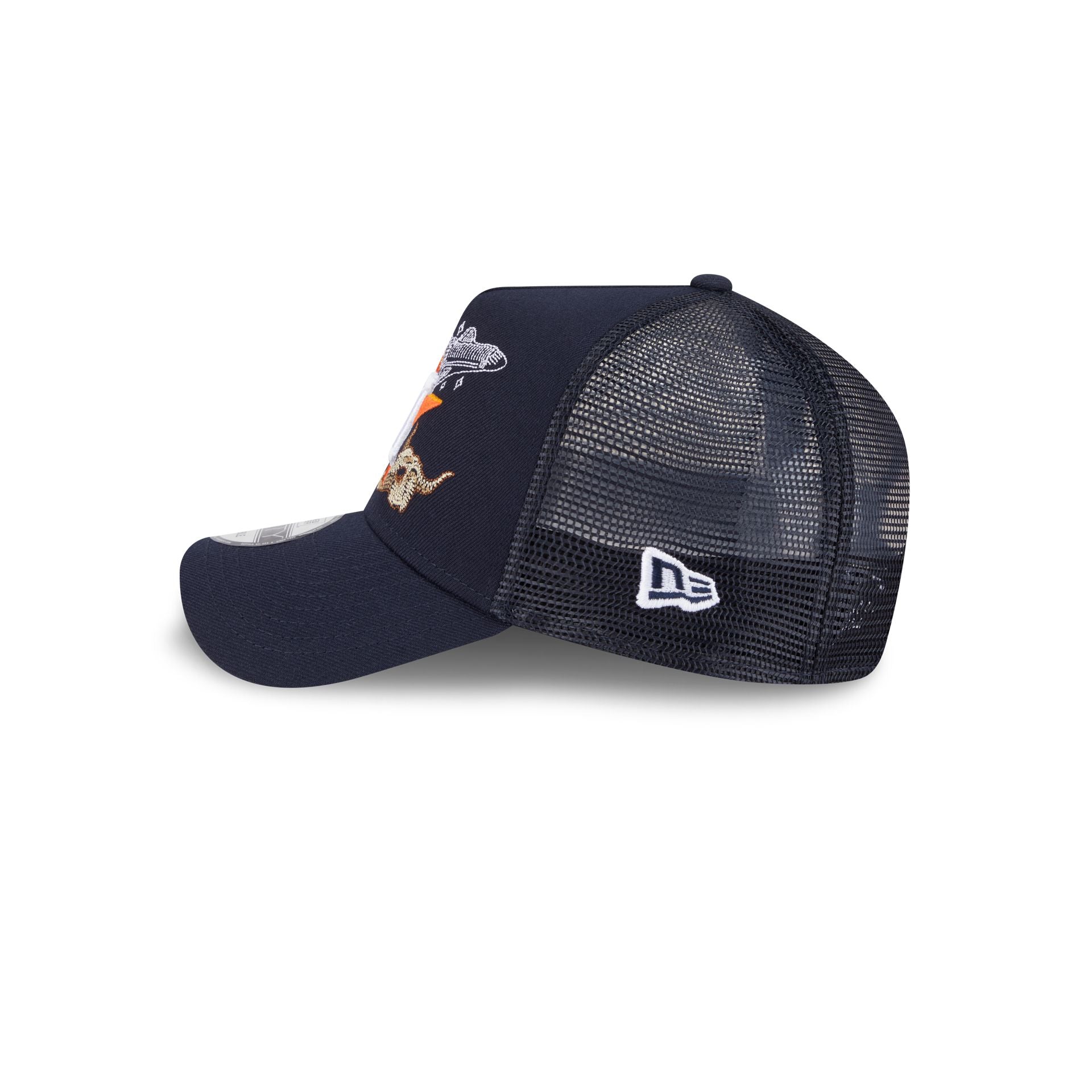 Houston Astros State Stitch 9FORTY A-Frame Trucker Hat - Image 4