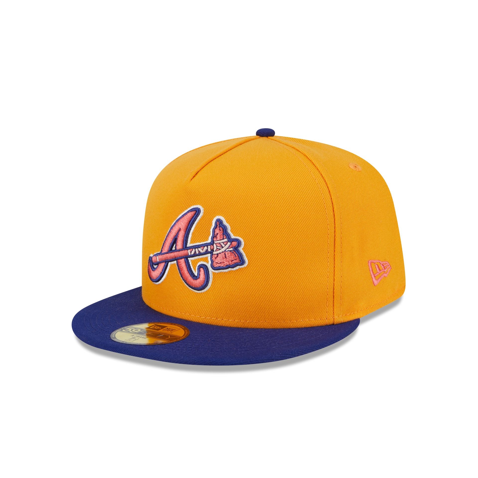 Atlanta Braves Gold 59FIFTY A-Frame Fitted Hat - Image 3