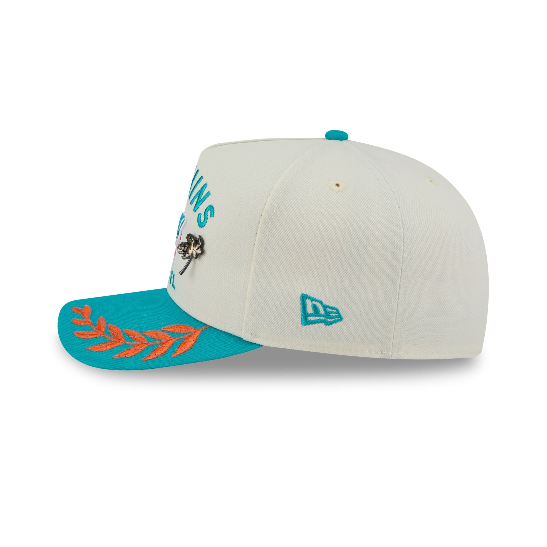 Miami Dolphins 2025 Draft Chrome White 59FIFTY A-Frame Fitted Hat - Image 4