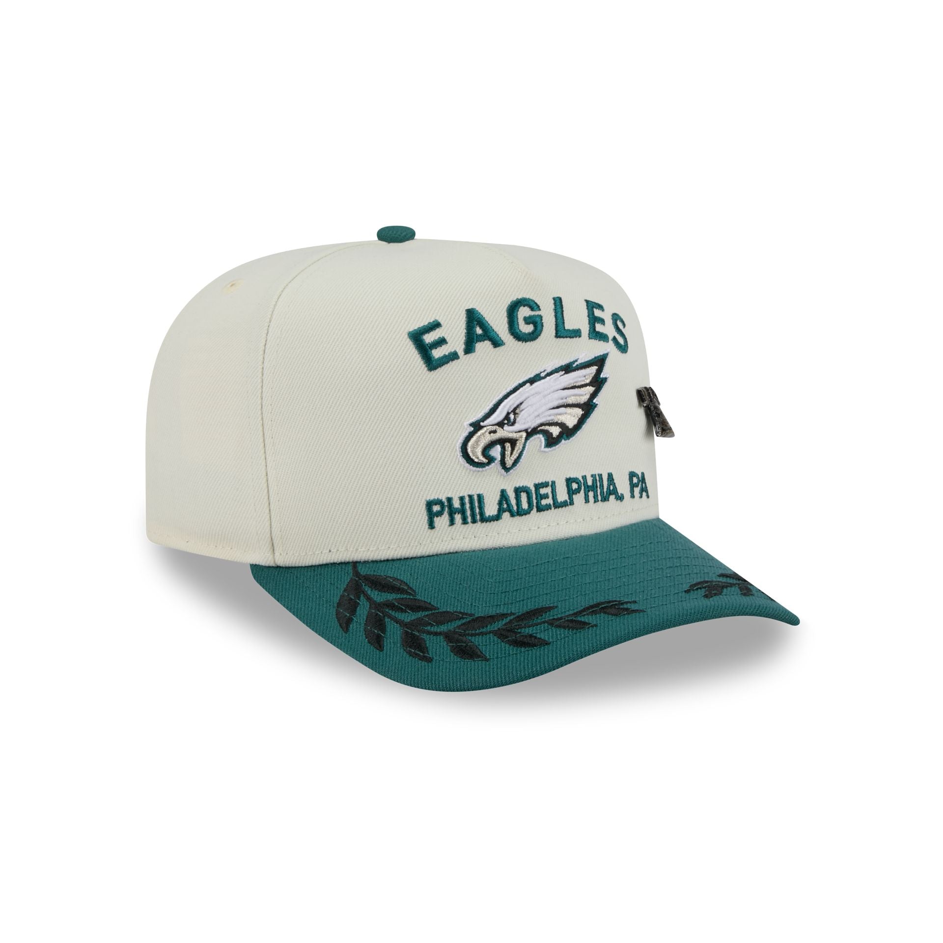 Philadelphia Eagles 2025 Draft Chrome White 59FIFTY A-Frame Fitted Hat - Image 3