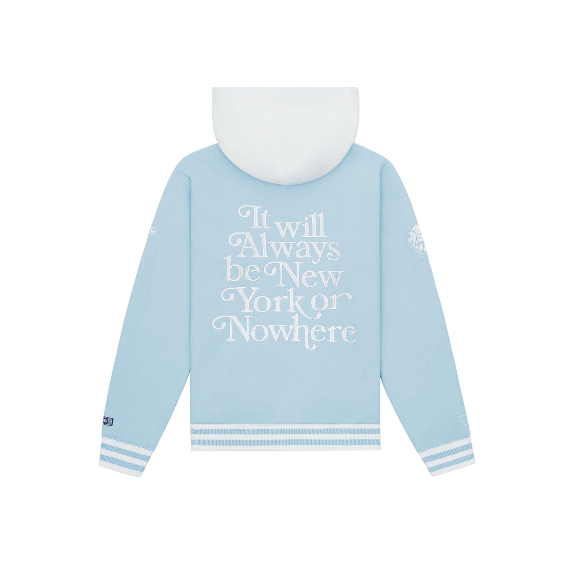 New York or Nowhere x New York Yankees Blue Hoodie - Image 2