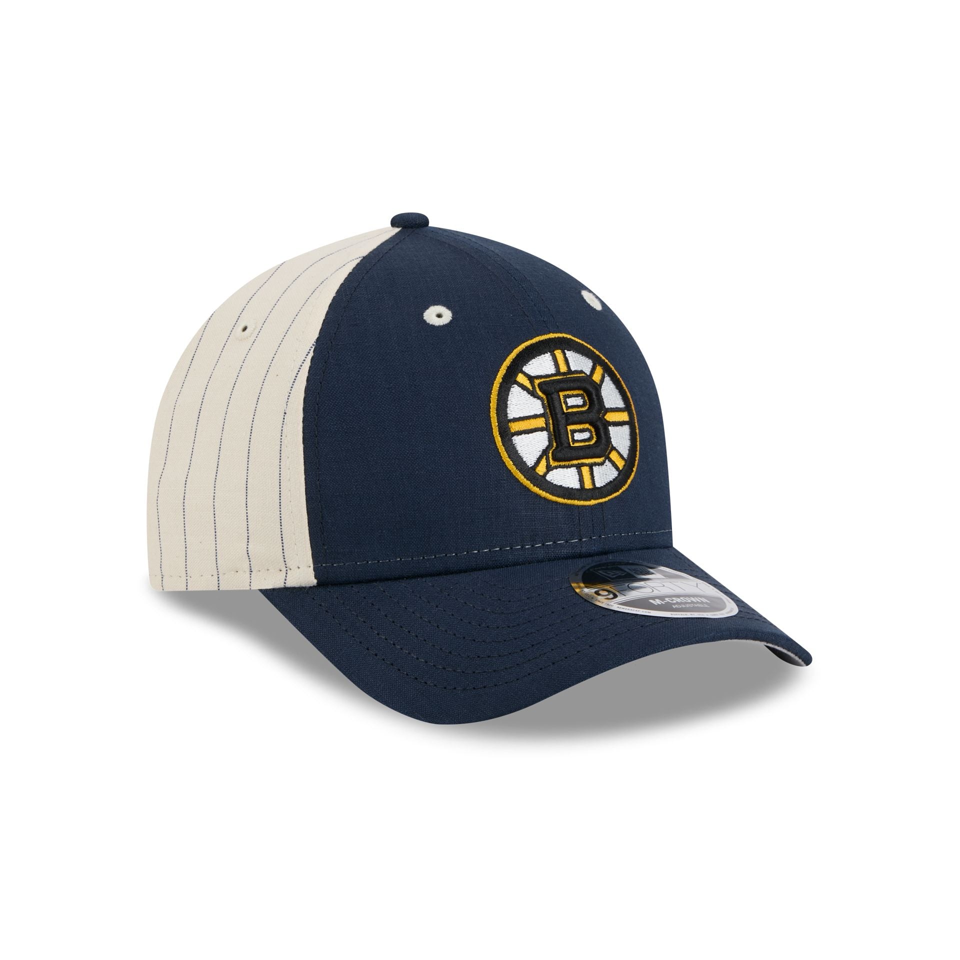 Boston Bruins Linen 9FORTY M-Crown Snapback Hat - Image 3