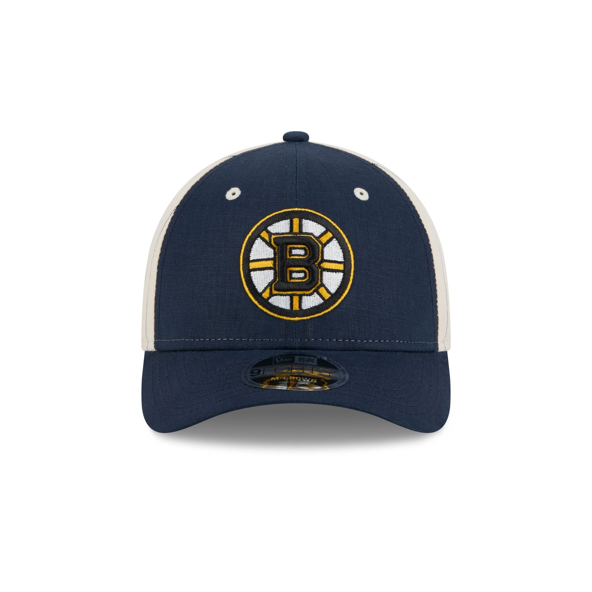 Boston Bruins Linen 9FORTY M-Crown Snapback Hat - Image 2