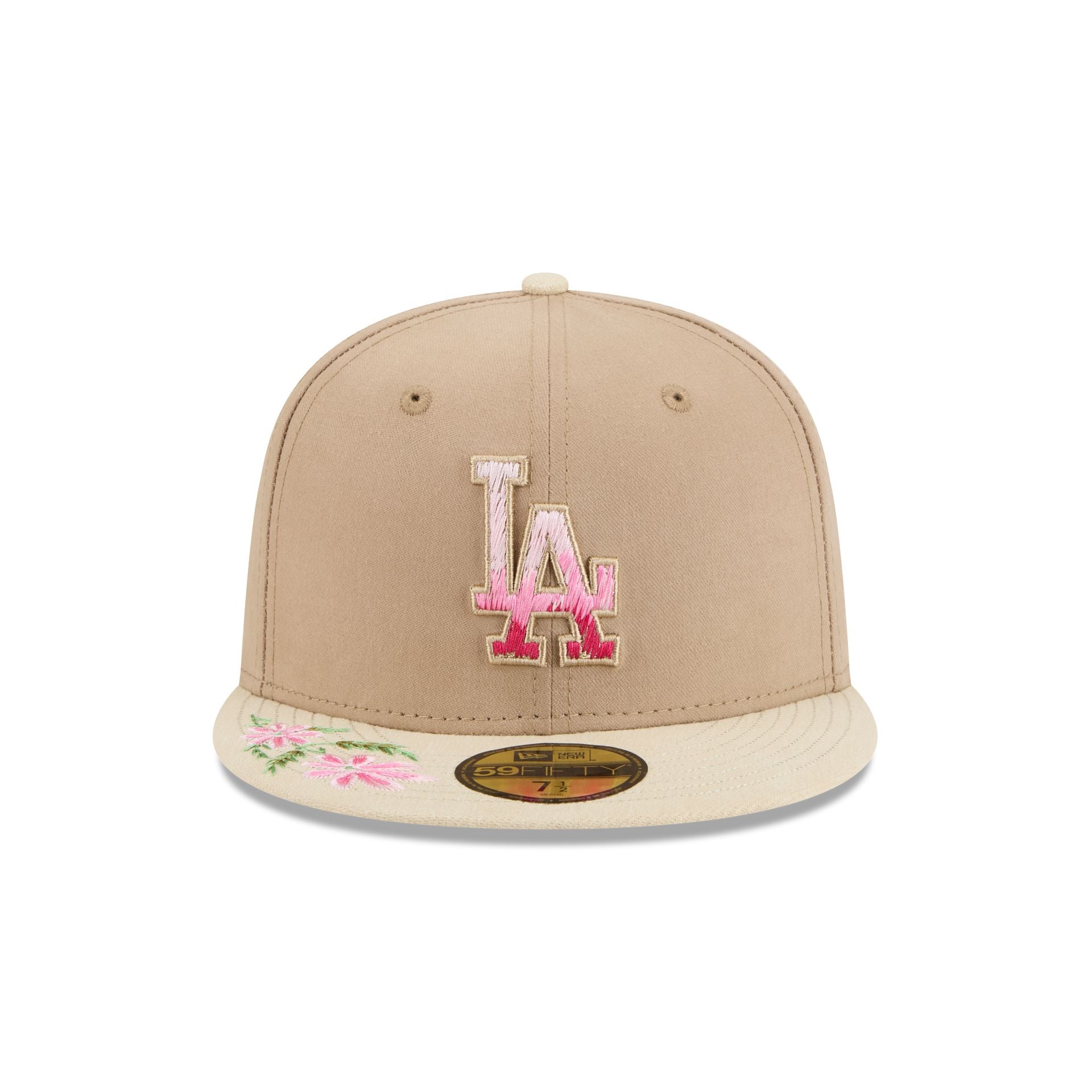 Los Angeles Dodgers Hand Stitched Floral 59FIFTY Fitted Hat - Image 2