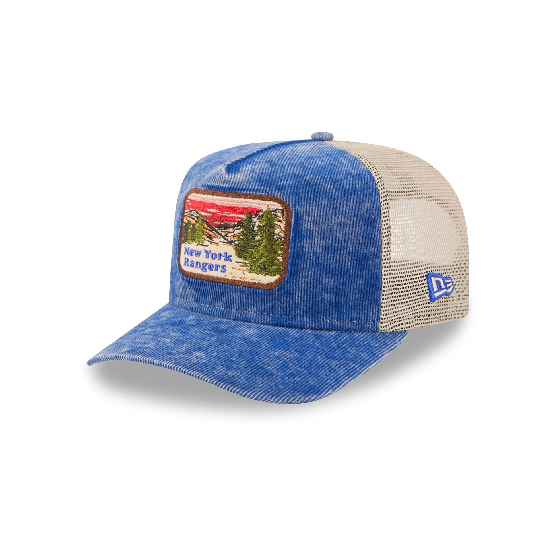 New York Rangers Vintage Landscape 9FIFTY A-Frame Trucker Hat - Image 3