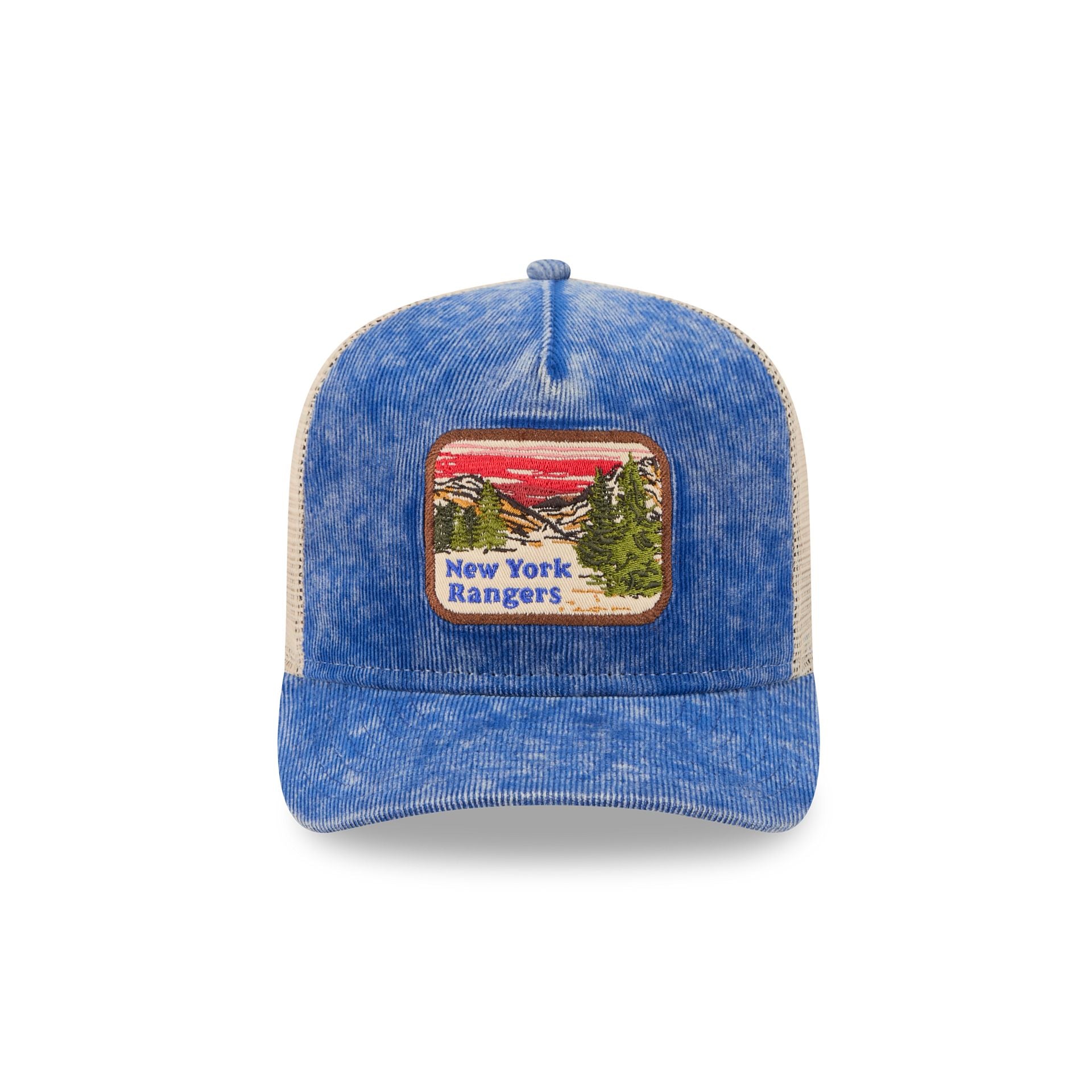 New York Rangers Vintage Landscape 9FIFTY A-Frame Trucker Hat - Image 2