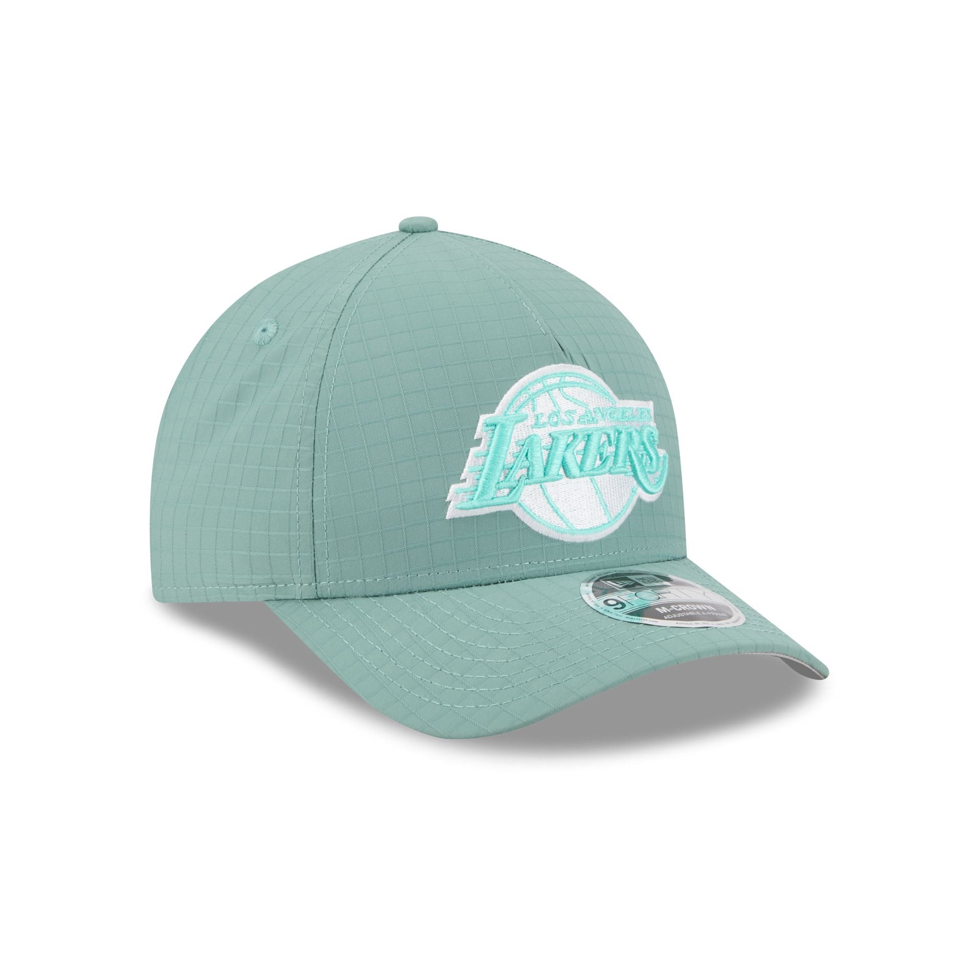 Los Angeles Lakers Green Ripstop 9FORTY M-Crown A-Frame Snapback Hat - Image 3