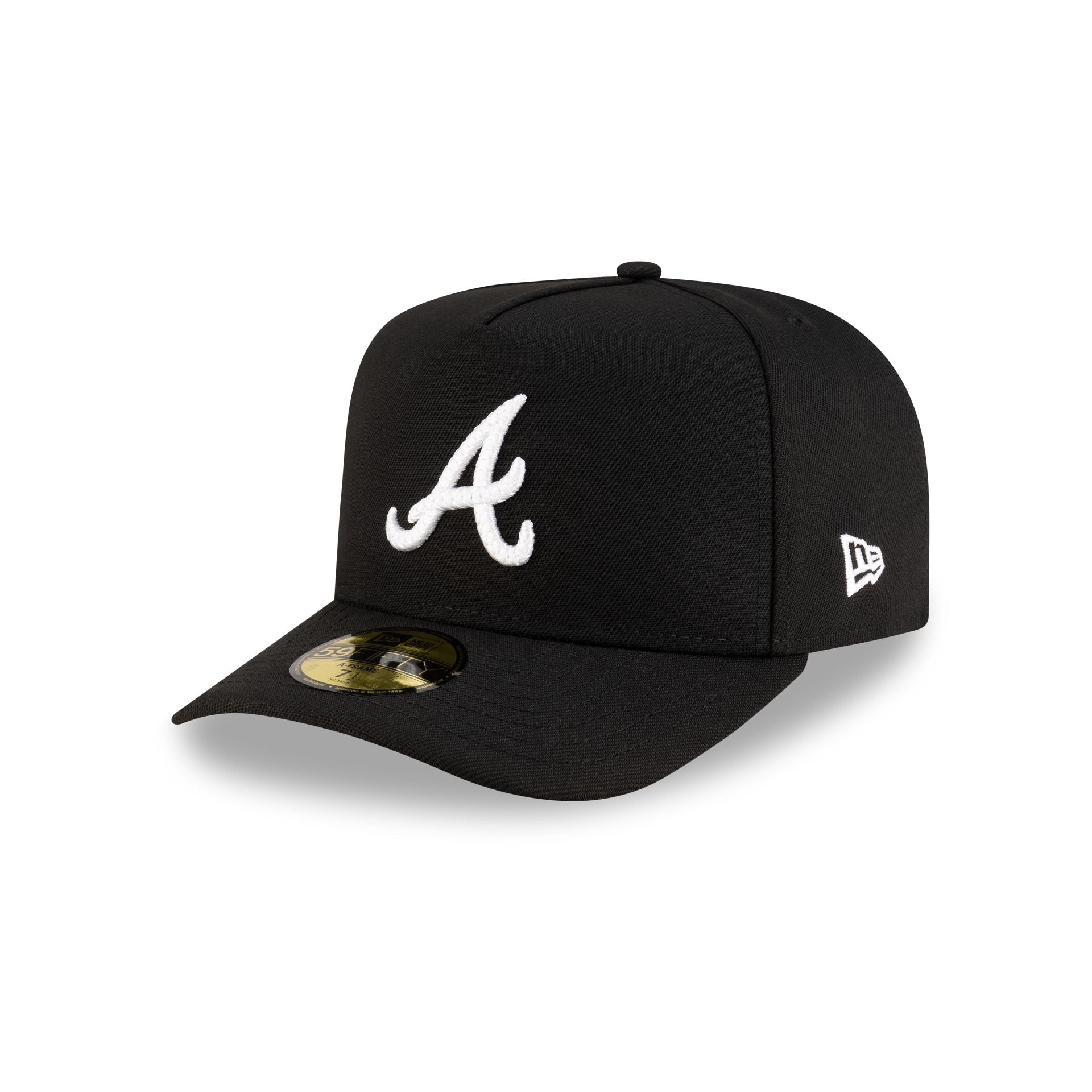 Atlanta Braves Black Script Safety Pin 59FIFTY A-Frame Fitted Hat - Image 3