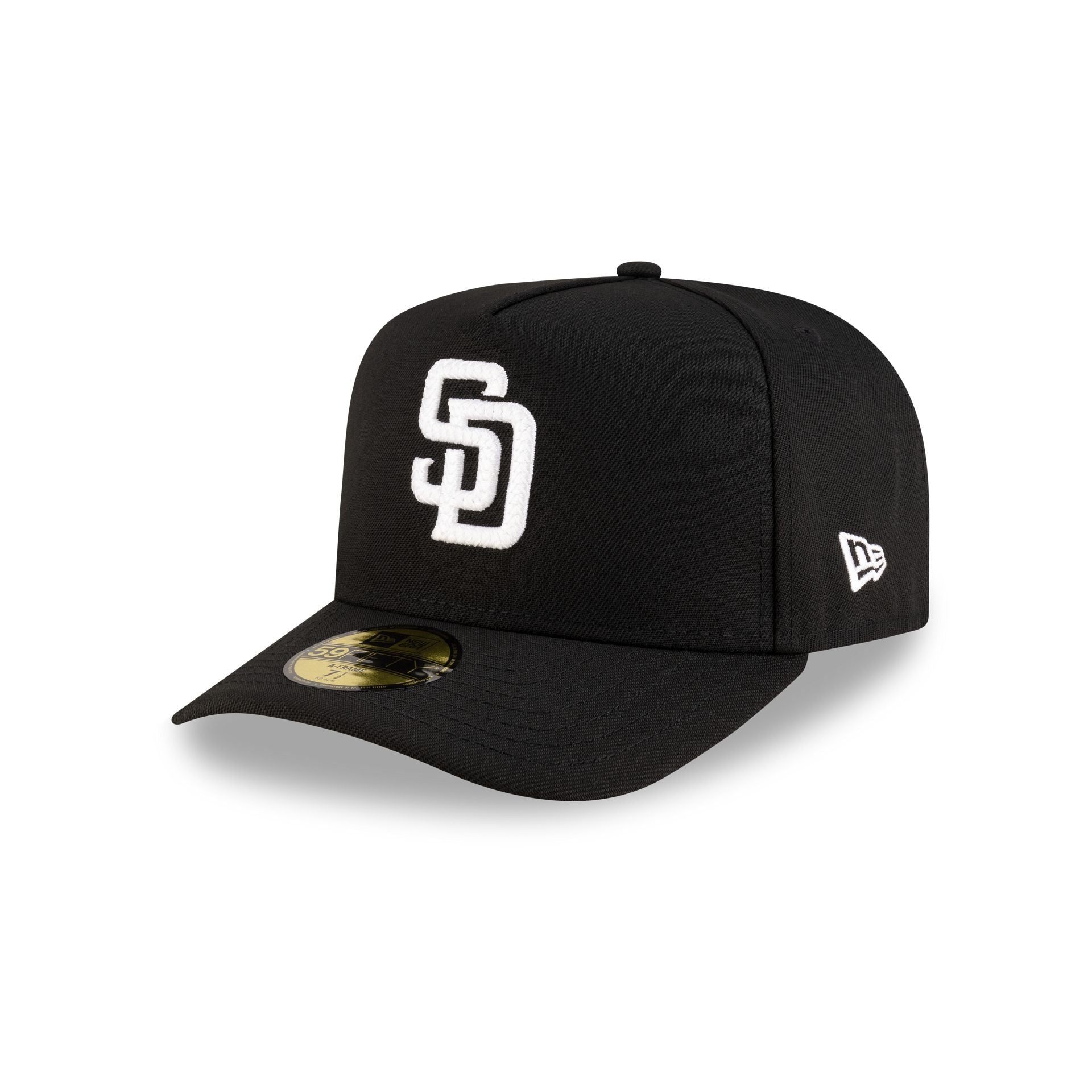 San Diego Padres Black Script Safety Pin 59FIFTY A-Frame Fitted Hat - Image 3