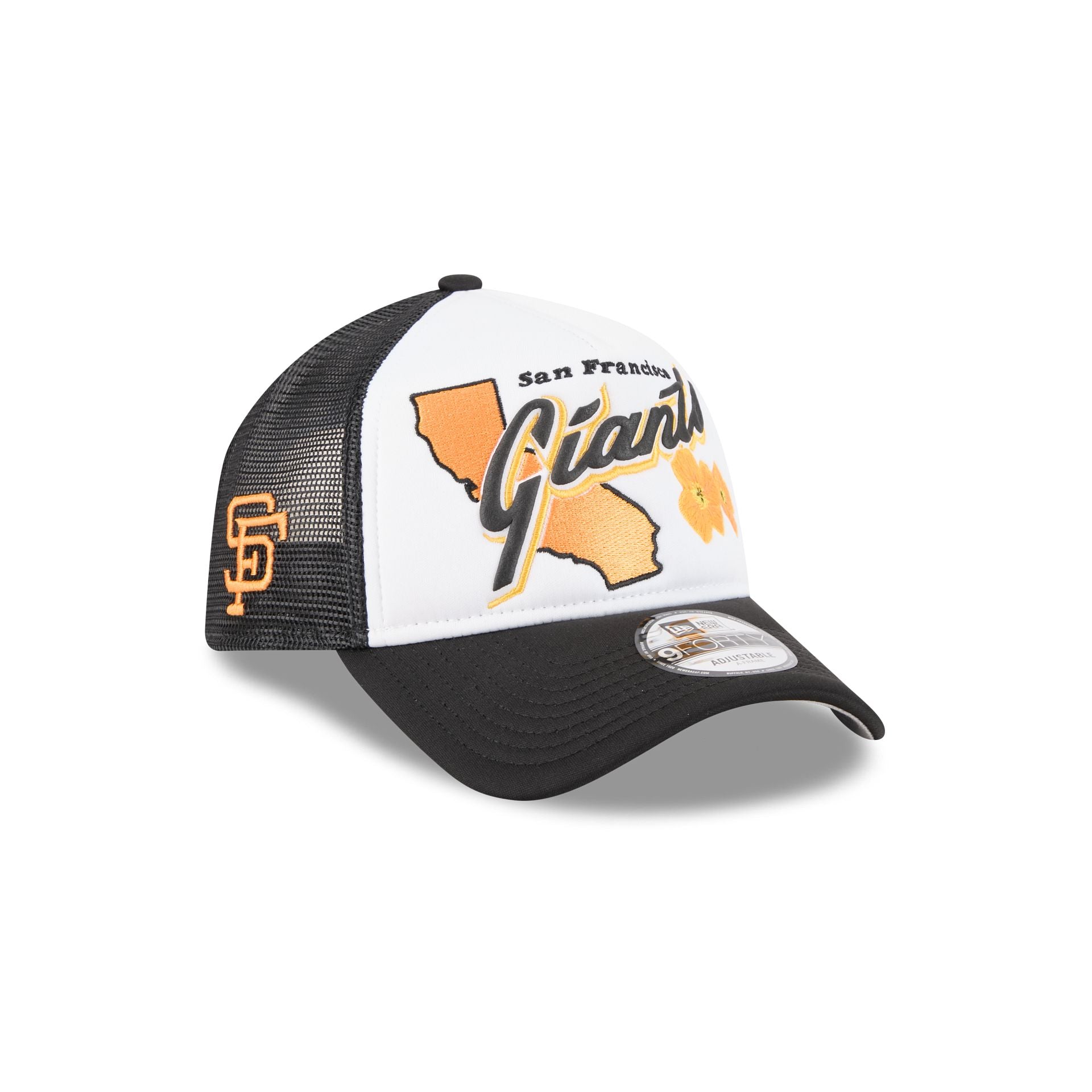 San Francisco Giants State Flower 9FORTY A-Frame Trucker Hat