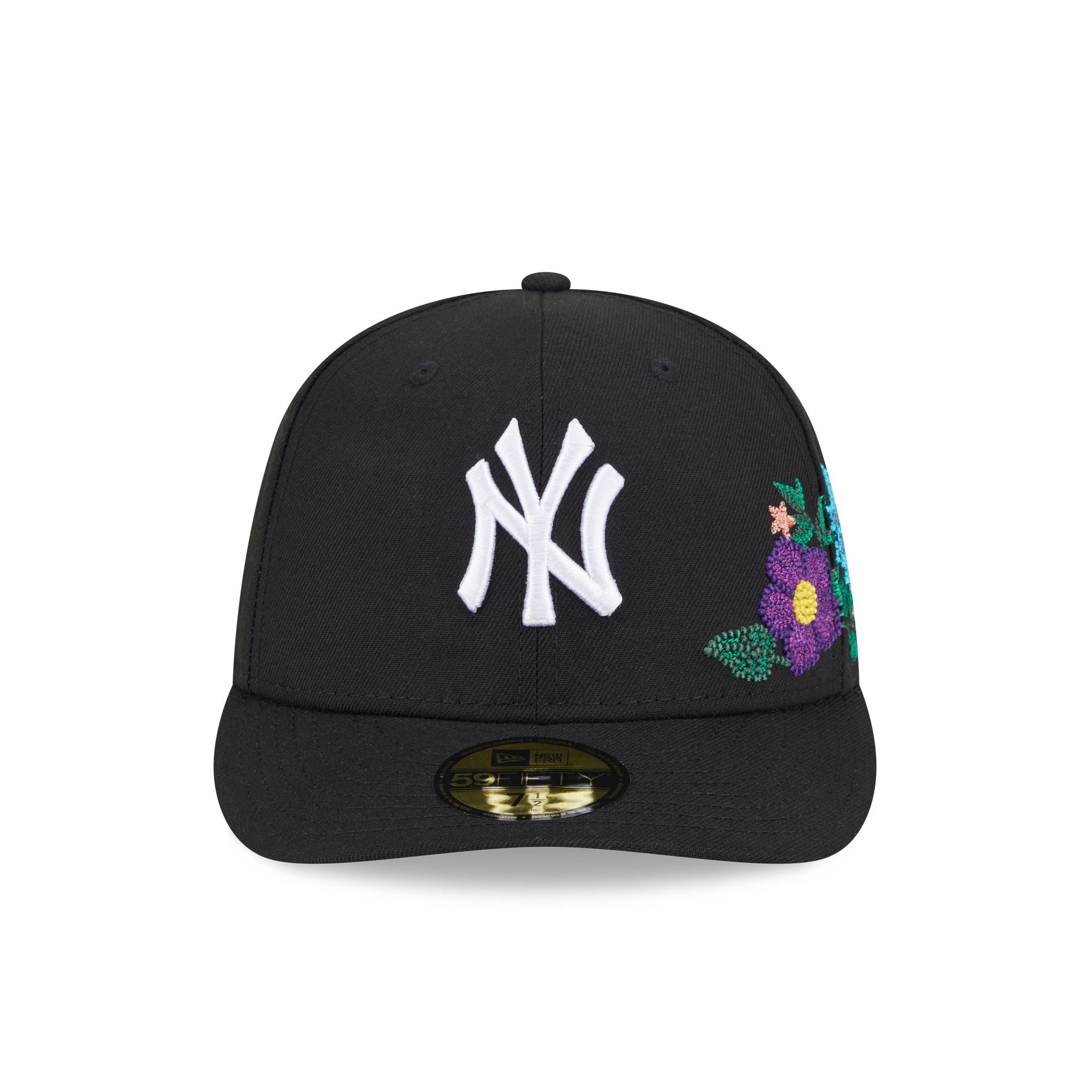 New York Yankees Tonal Florals Black 59FIFTY Fitted Hat - Image 2