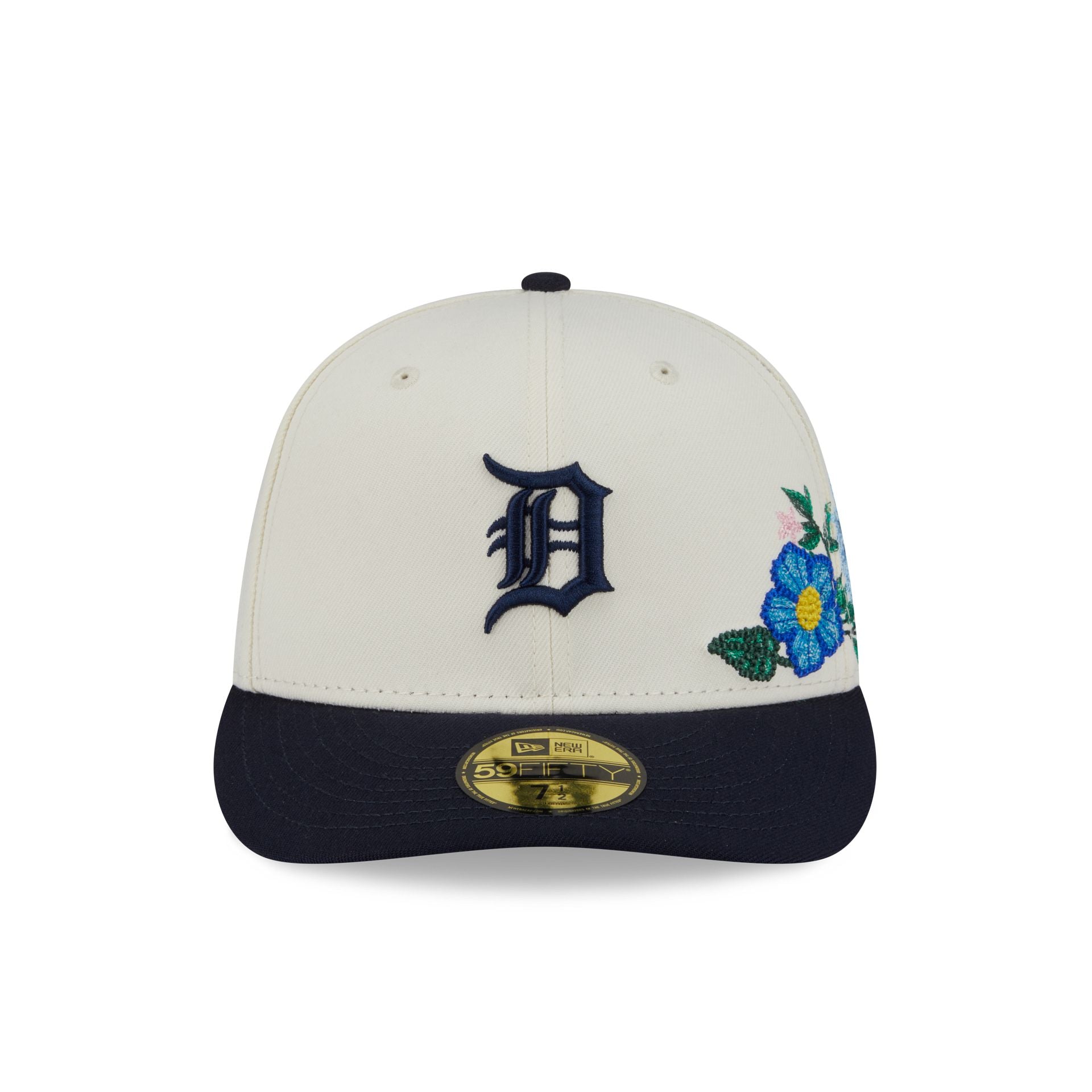 Detroit Tigers Tonal Florals White 59FIFTY Fitted Hat - Image 2