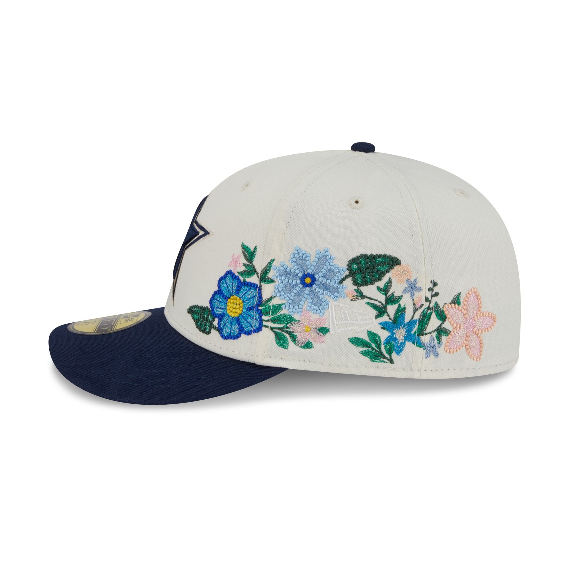 Dallas Cowboys Tonal Florals White 59FIFTY Fitted Hat - Image 4
