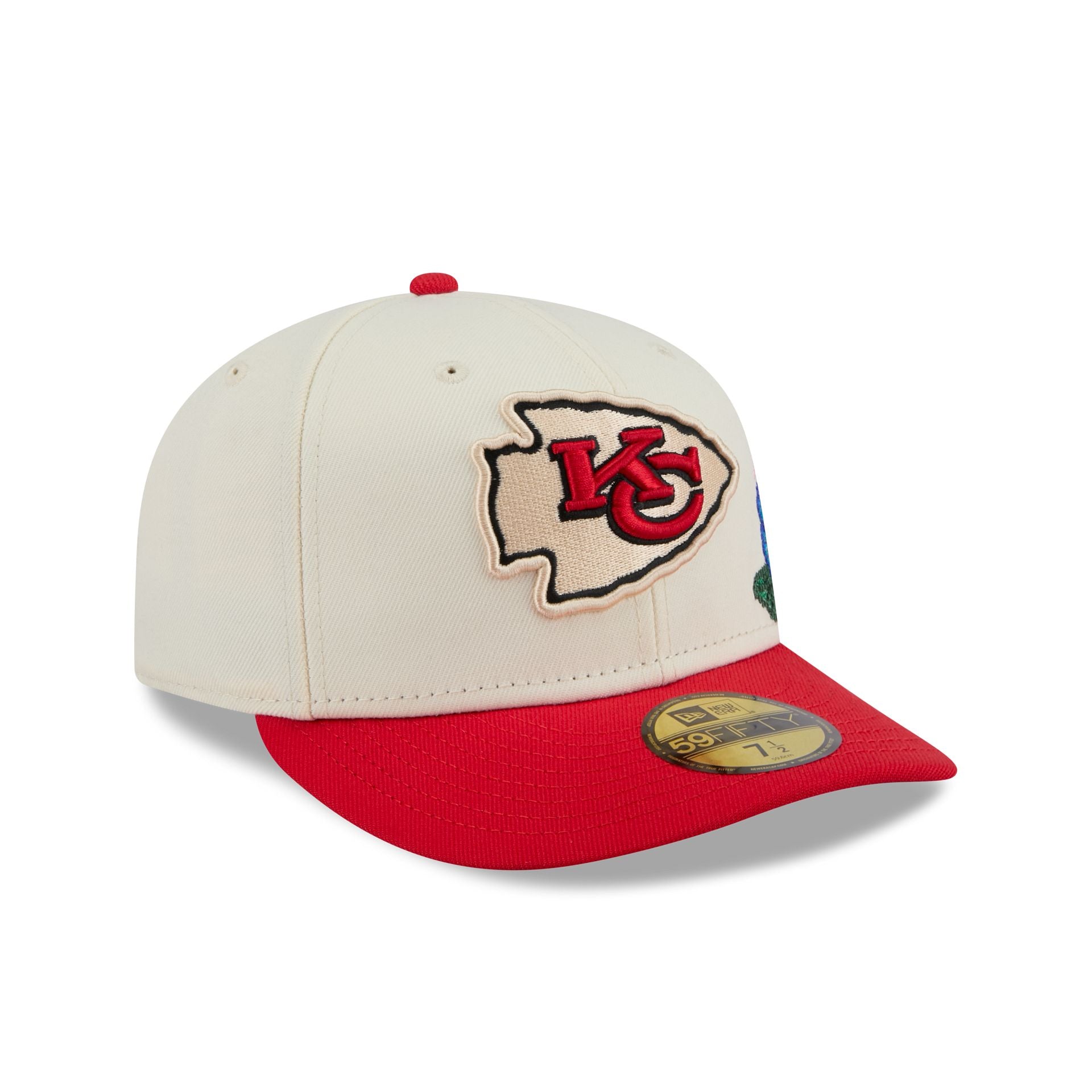 Kansas City Chiefs Tonal Florals White 59FIFTY Fitted Hat - Image 3