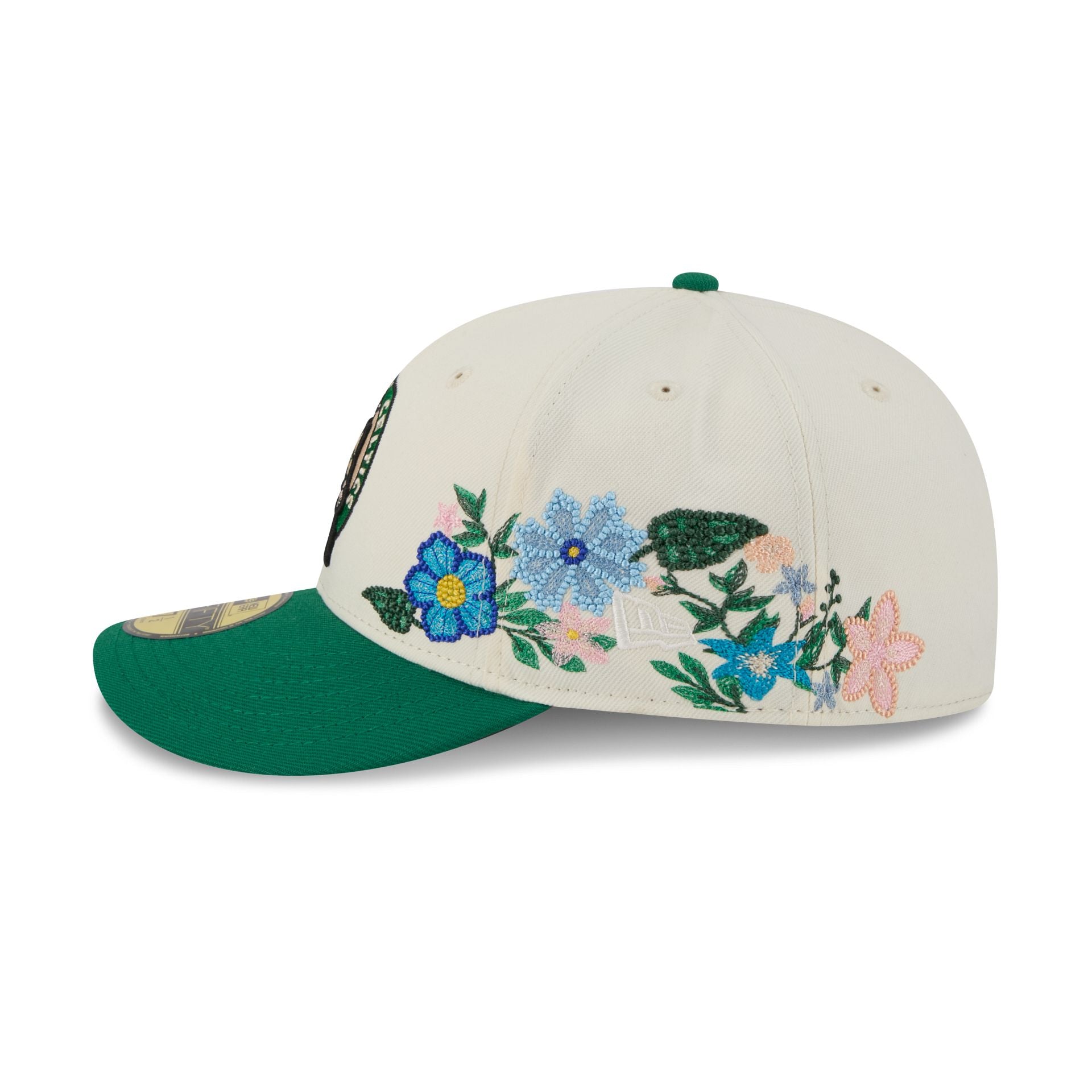 Boston Celtics Tonal Florals White 59FIFTY Fitted Hat - Image 4