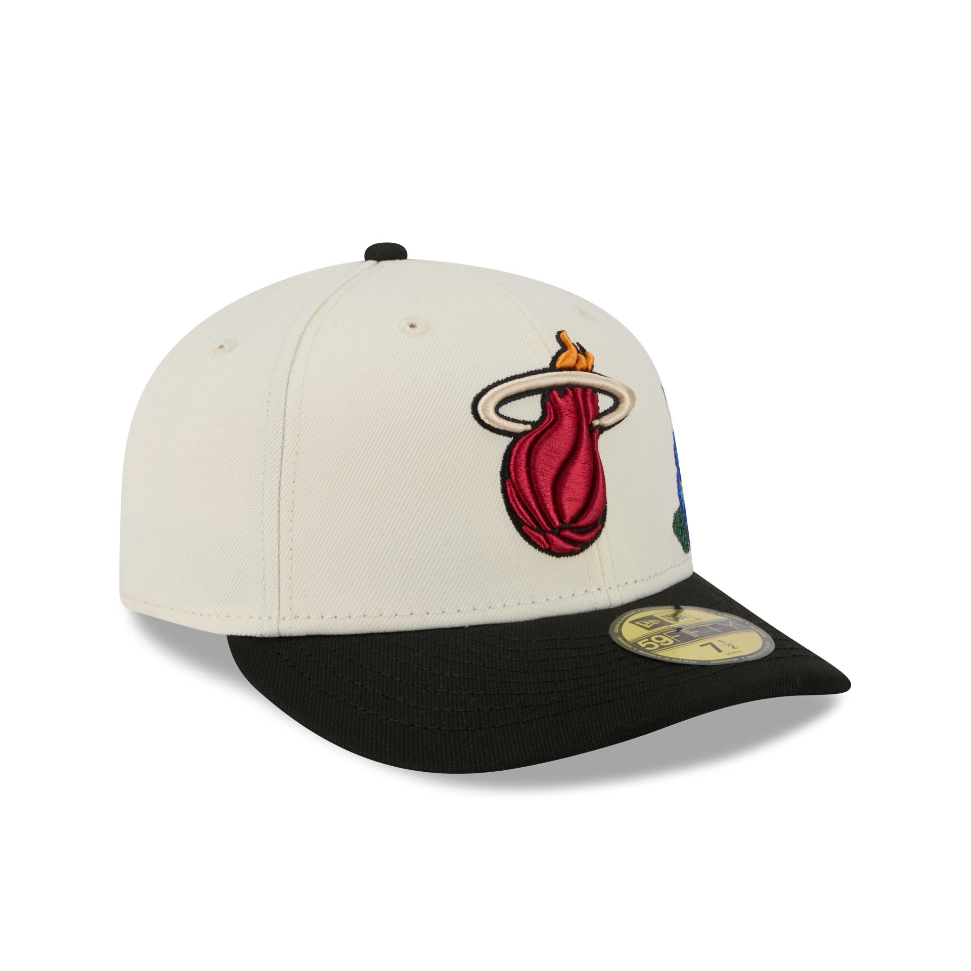 Miami Heat Tonal Florals White 59FIFTY Fitted Hat - Image 3