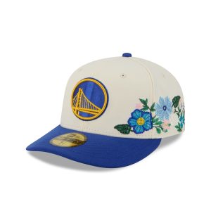 Golden State Warriors Tonal Florals White 59FIFTY Fitted Hat