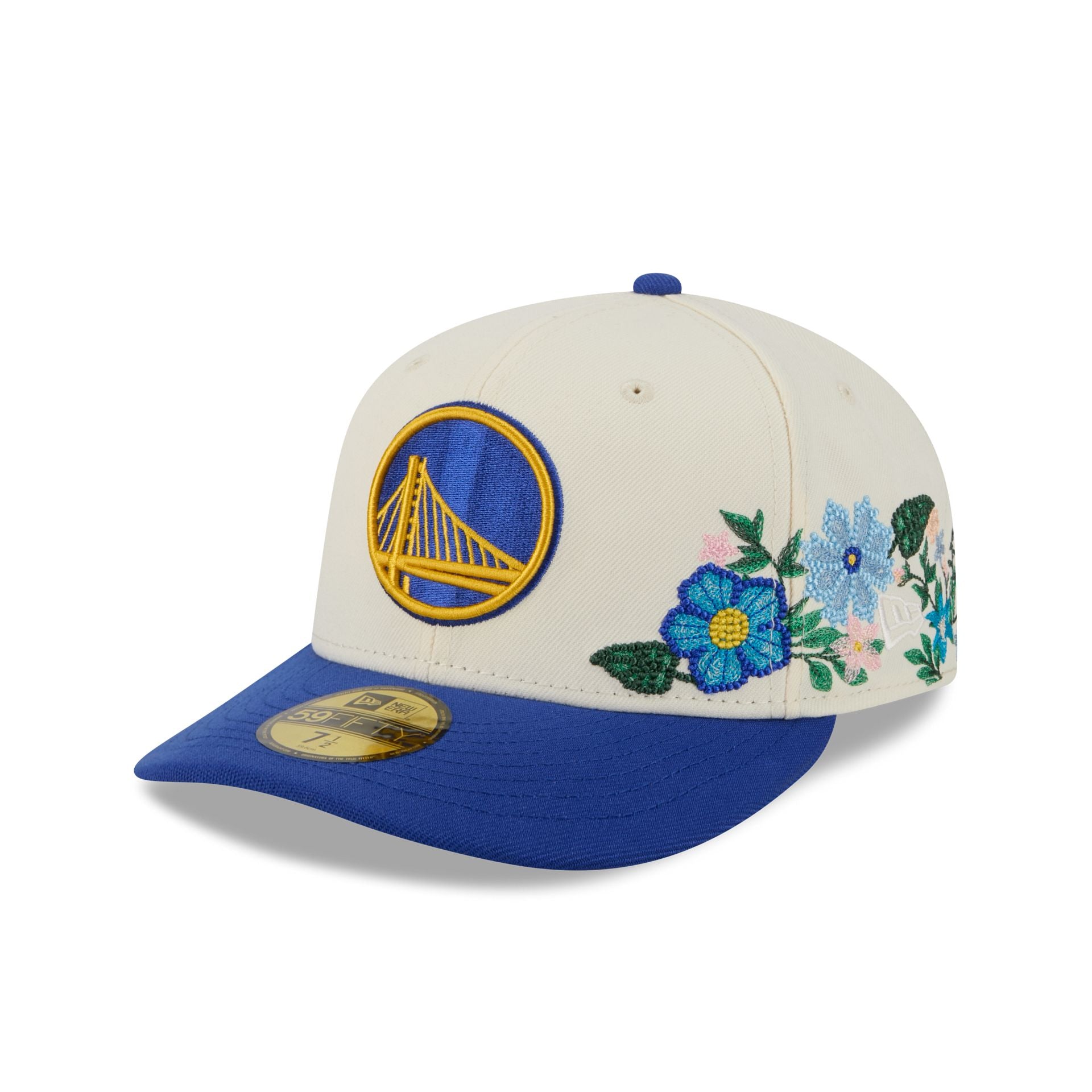Golden State Warriors Tonal Florals White 59FIFTY Fitted Hat