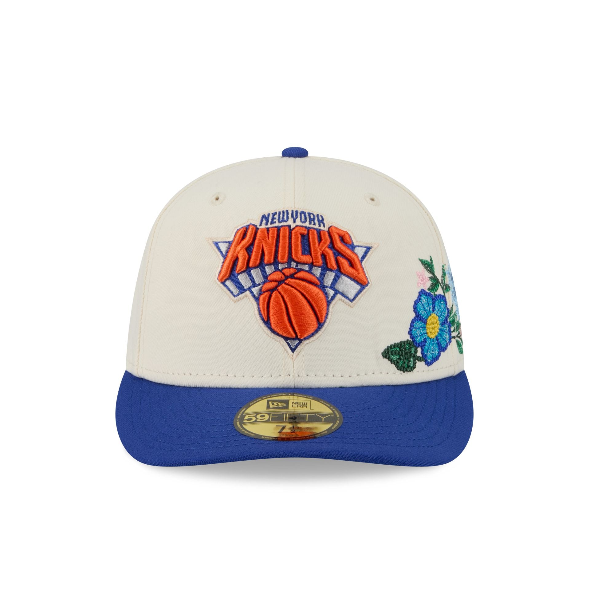 New York Knicks Tonal Florals White 59FIFTY Fitted Hat - Image 2