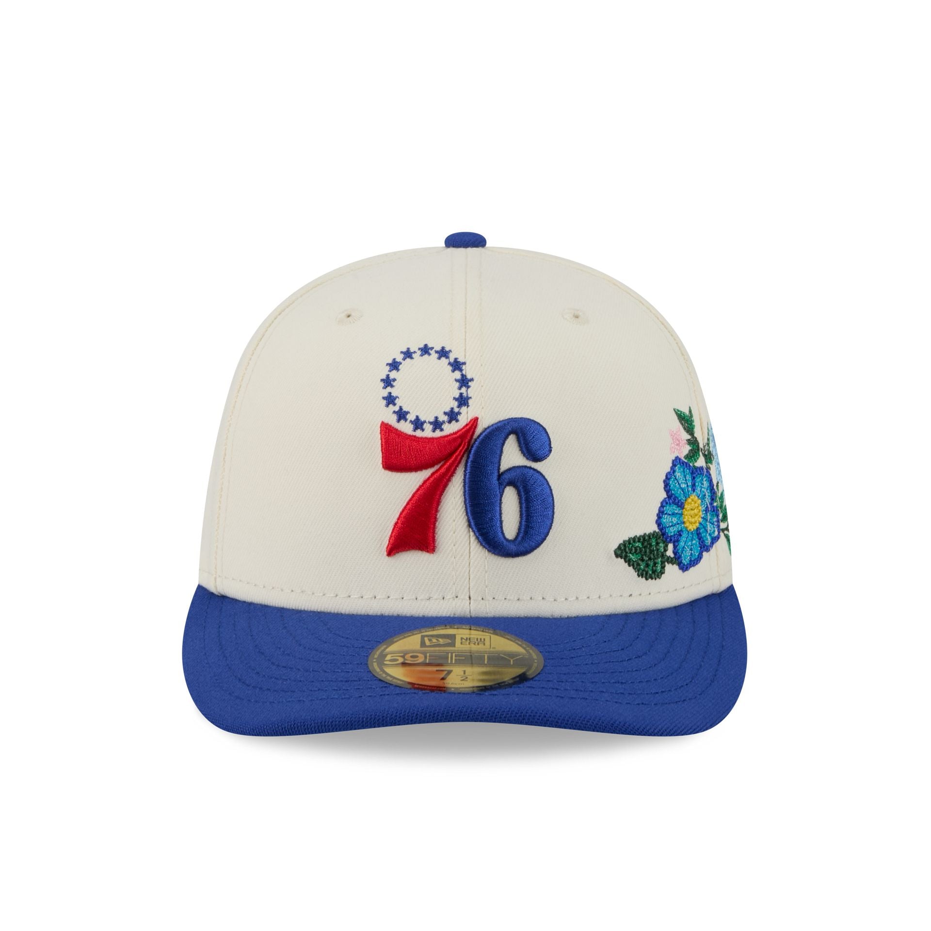 Philadelphia 76ers Tonal Florals White 59FIFTY Fitted Hat - Image 2