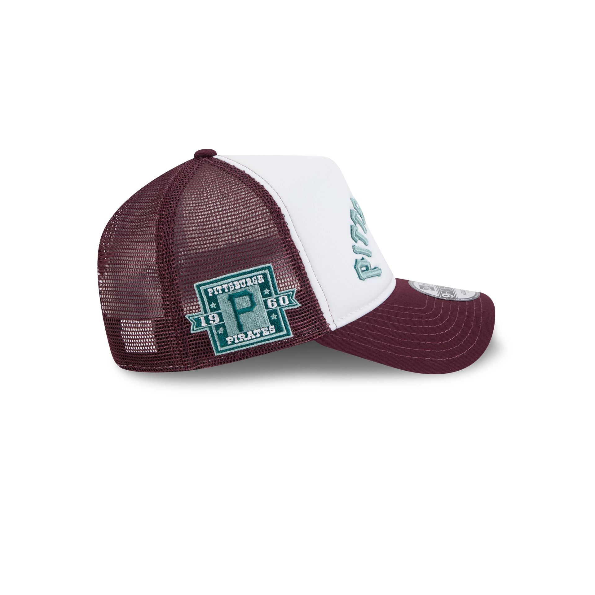 Pittsburgh Pirates Optic White 9FORTY A-Frame Snapback Hat - Image 4