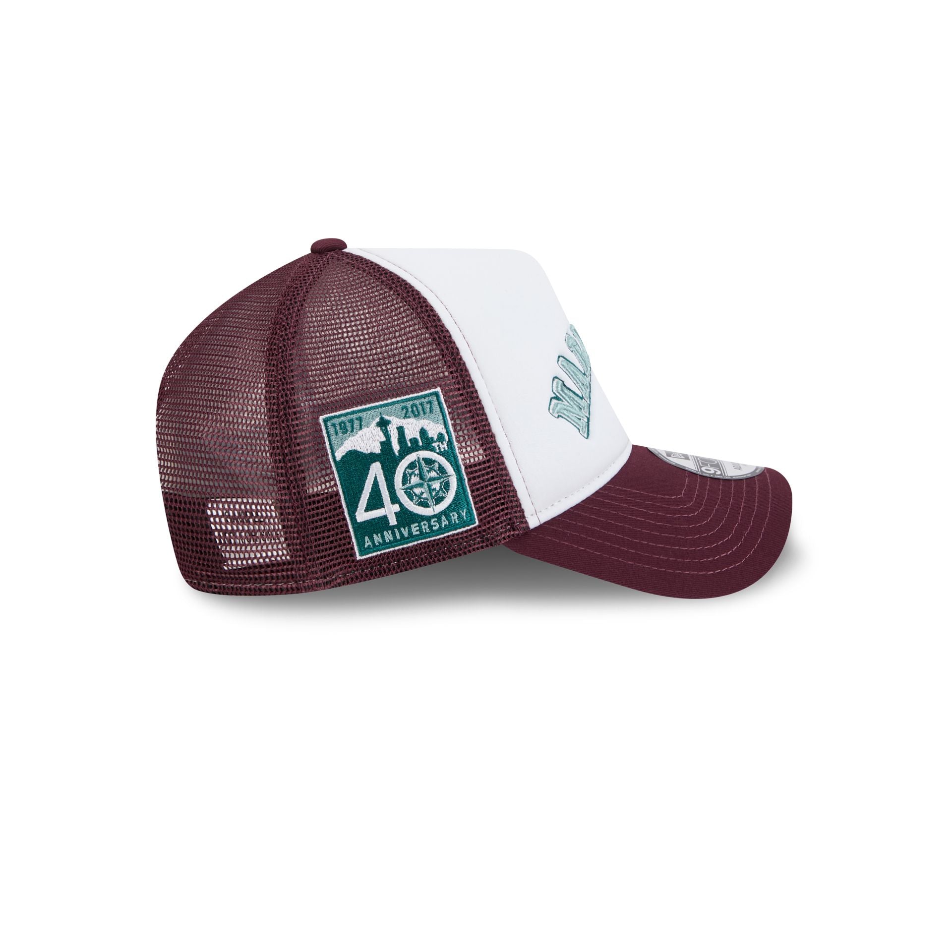Seattle Mariners Optic White 9FORTY A-Frame Snapback Hat - Image 4
