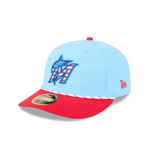 Miami Marlins Independence Day 2025 Low Profile 59FIFTY Fitted Hat