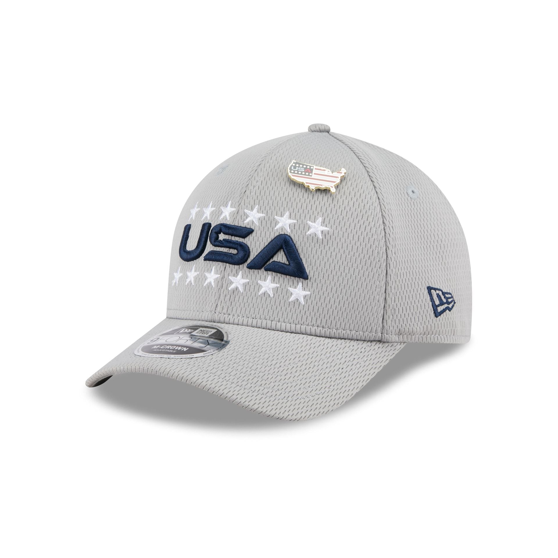 2025 Ryder Cup Team USA Gray 9FORTY M-Crown Snapback Hat