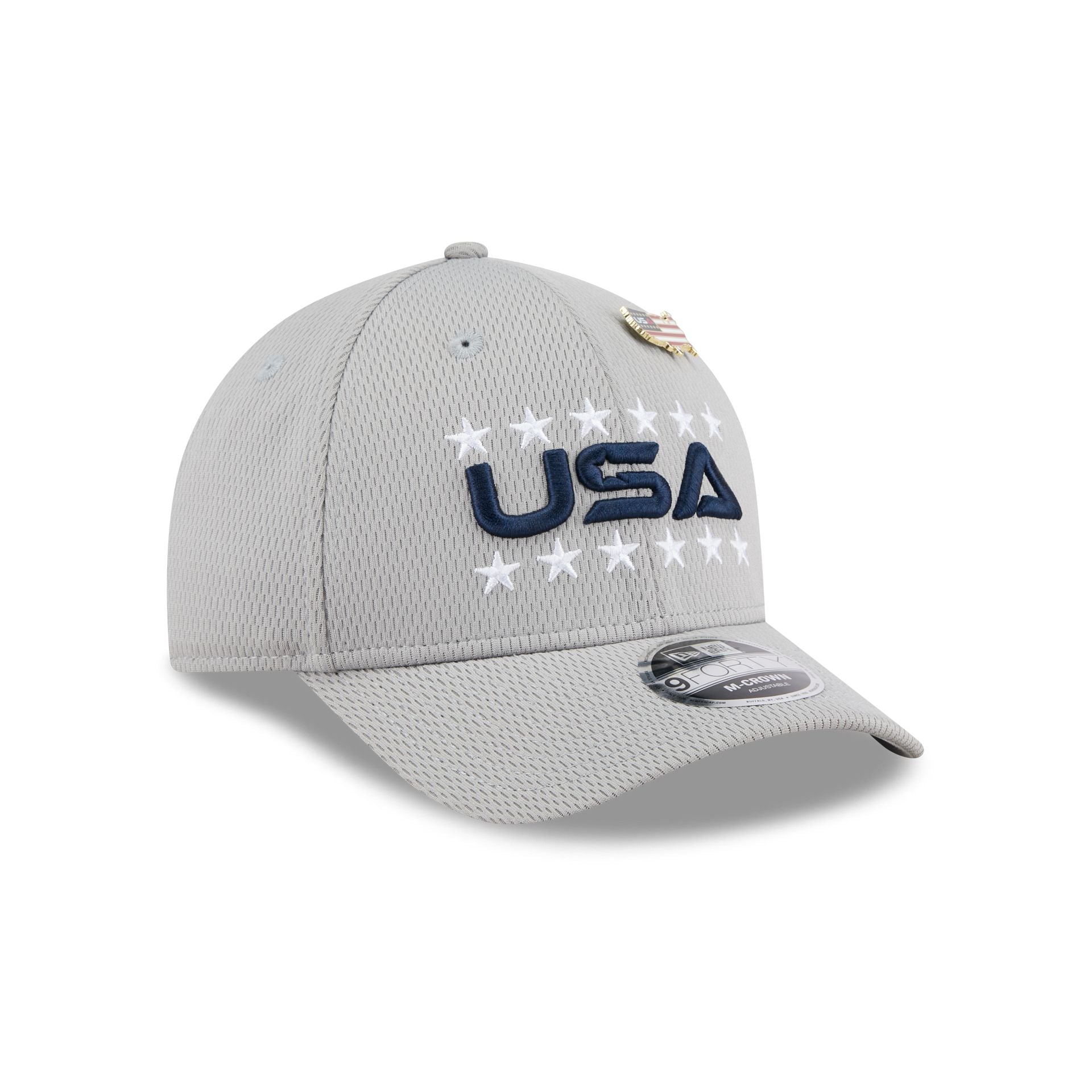 2025 Ryder Cup Team USA Gray 9FORTY M-Crown Snapback Hat - Image 3