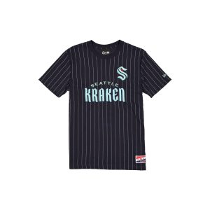 Seattle Kraken Throwback Retro Pinstripe T-Shirt