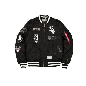Alpha Industries x Chicago White Sox Black MA-1 Bomber Jacket