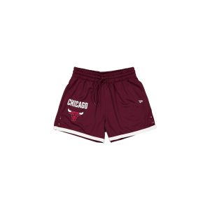 Chicago Bulls Logo Dark Red Shorts