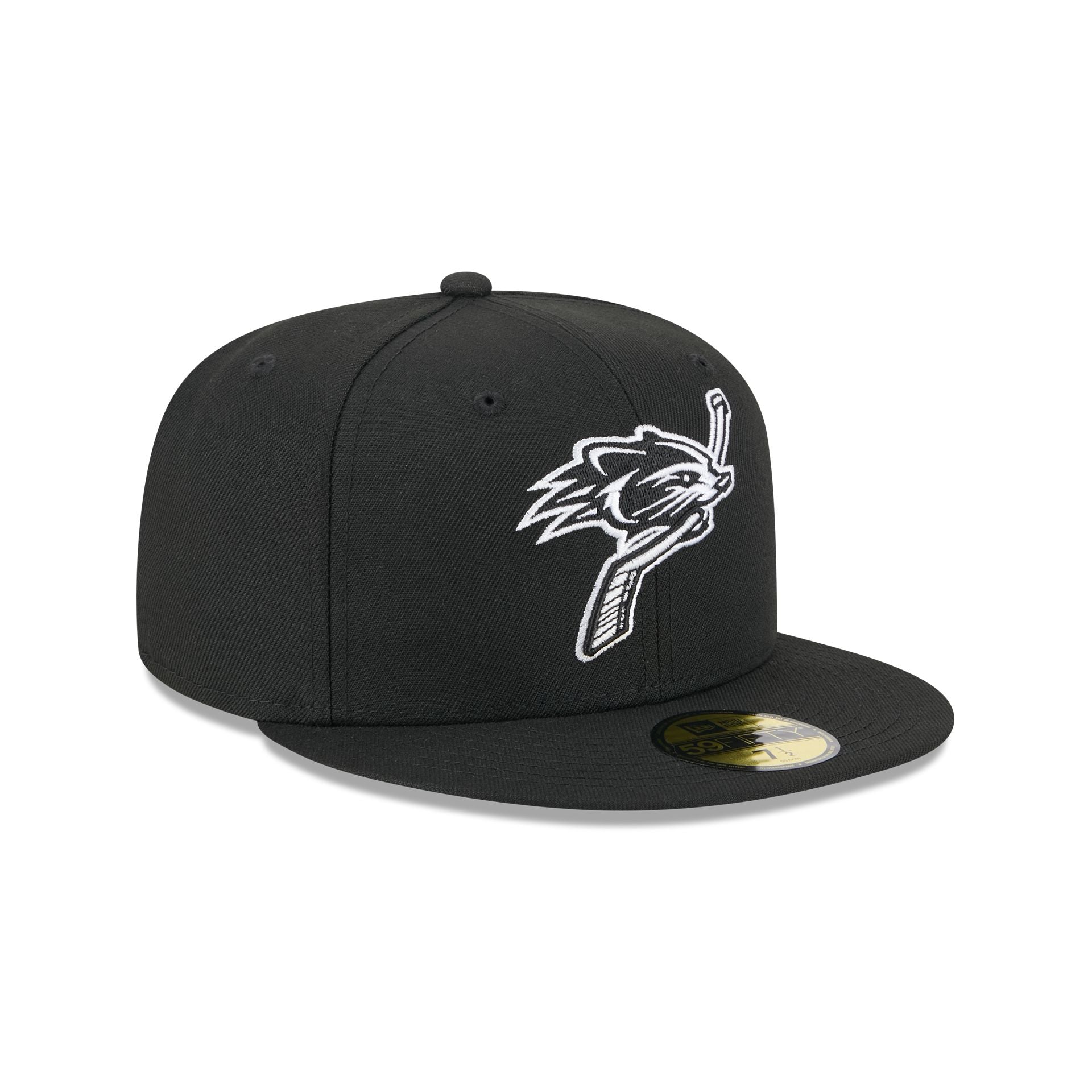 New Hampshire Fisher Cats Theme Night Black 59FIFTY Fitted Hat - Image 3
