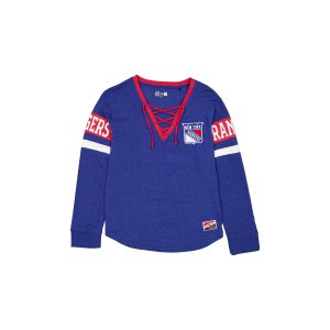 New York Rangers Throwback Women's V-Neck Long-Sleeve T-Shirt
