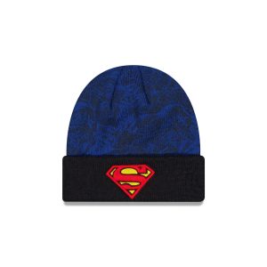 Superman Blue Kids Cuff Knit Hat