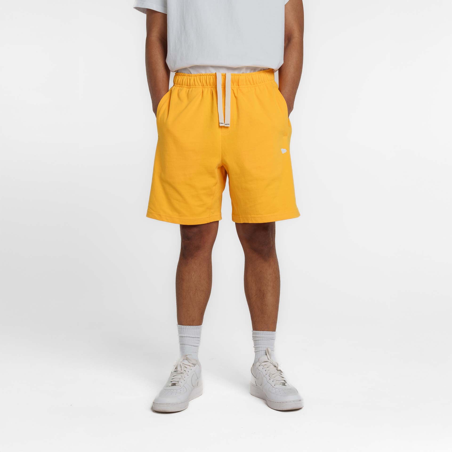 New Era Branded Alden Gold Sweatshorts - Image 5
