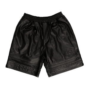 New Era Branded Marauder Leather Shorts