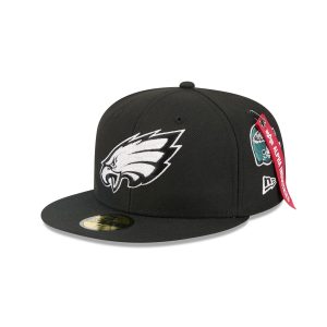 Alpha Industries x Philadelphia Eagles Black 59FIFTY Fitted Hat