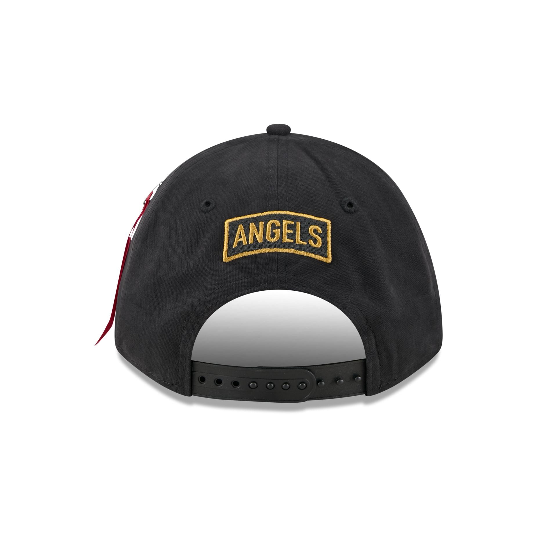Alpha Industries x Los Angeles Angels Black 9FORTY M-Crown A-Frame Snapback Hat - Image 6