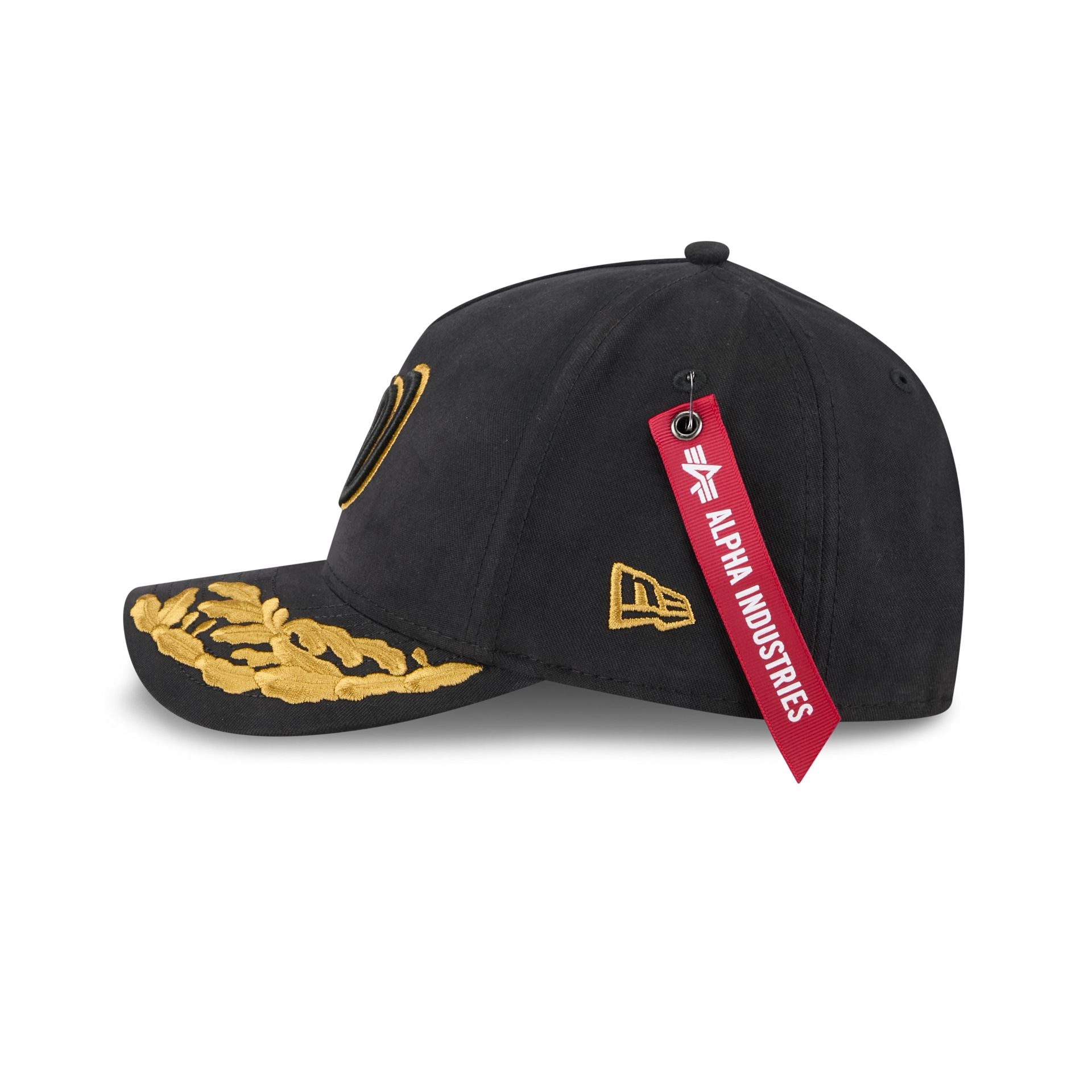 Alpha Industries x Washington Nationals Black 9FORTY M-Crown A-Frame Snapback Hat - Image 4