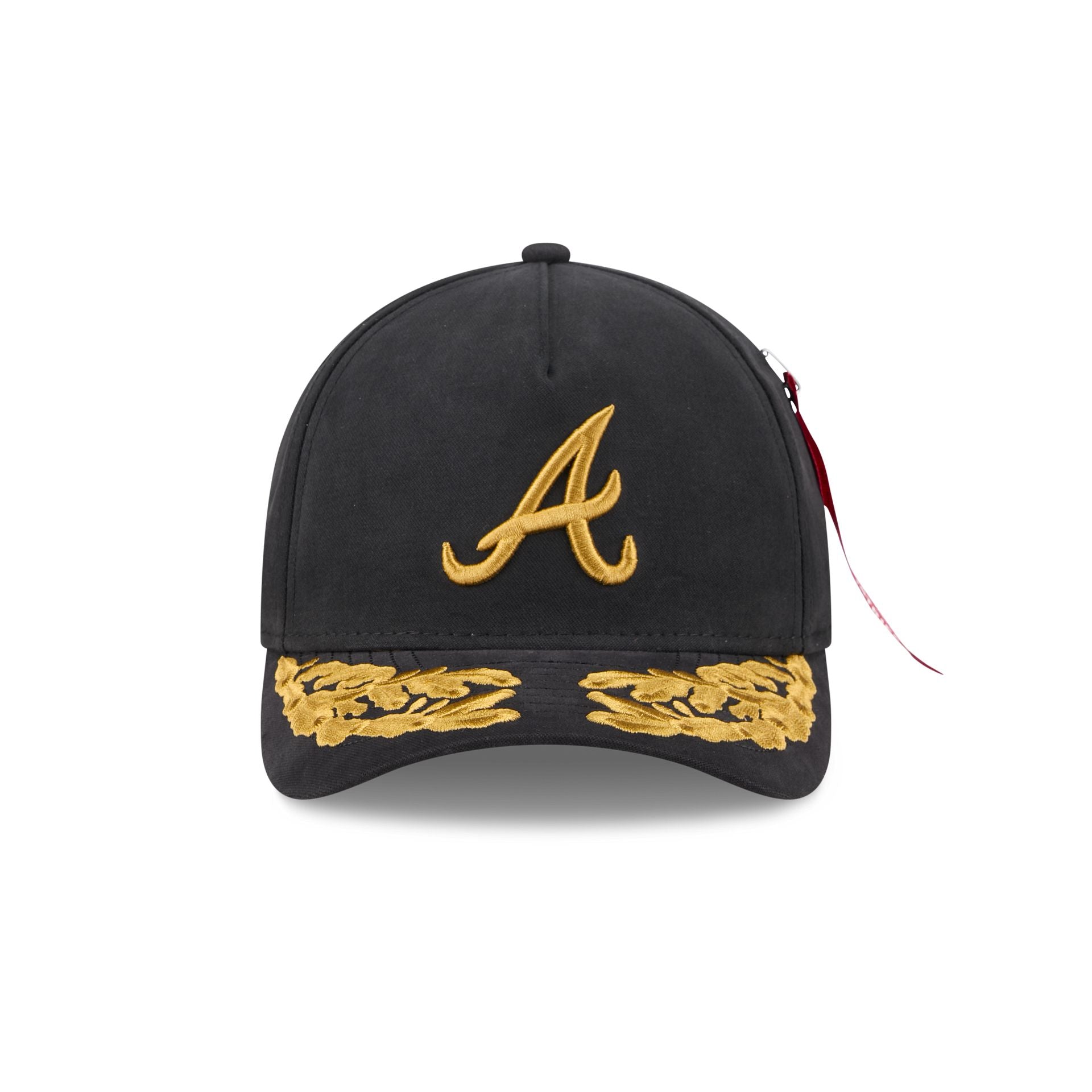 Alpha Industries x Atlanta Braves Black 9FORTY M-Crown A-Frame Snapback Hat - Image 2