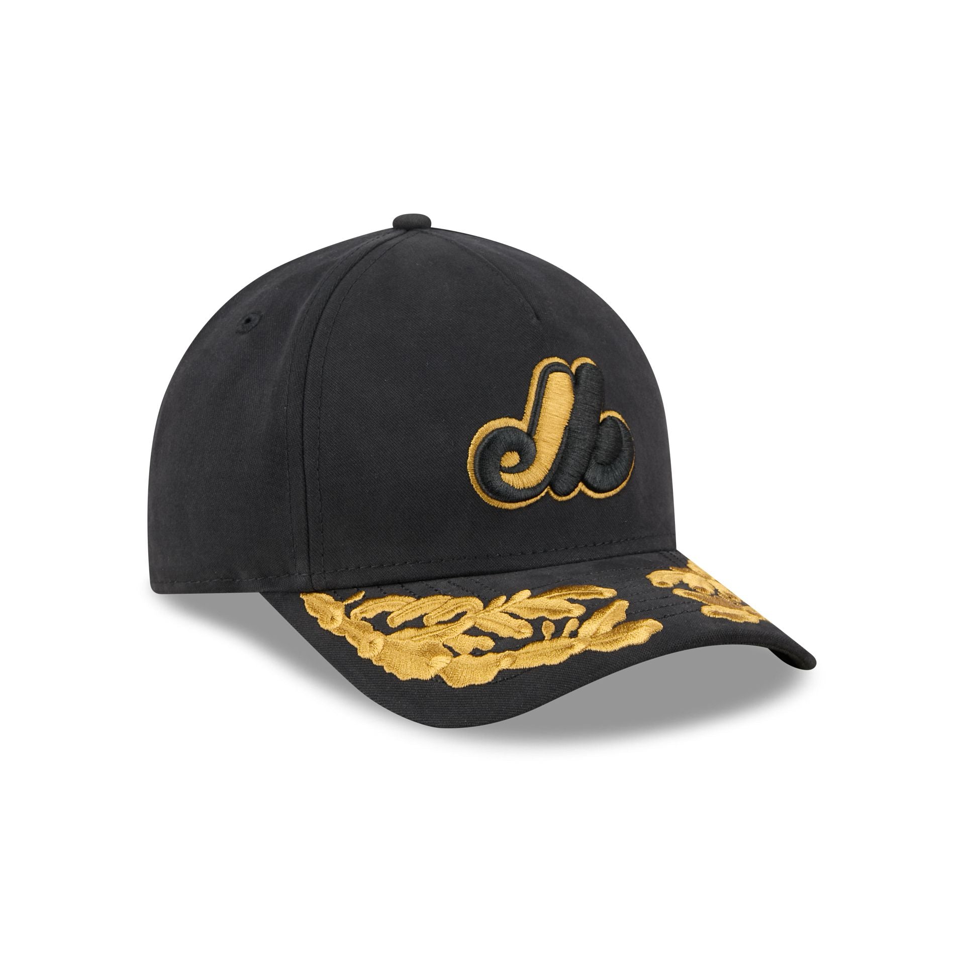 Alpha Industries x Montreal Expos Black 9FORTY M-Crown A-Frame Snapback Hat - Image 3