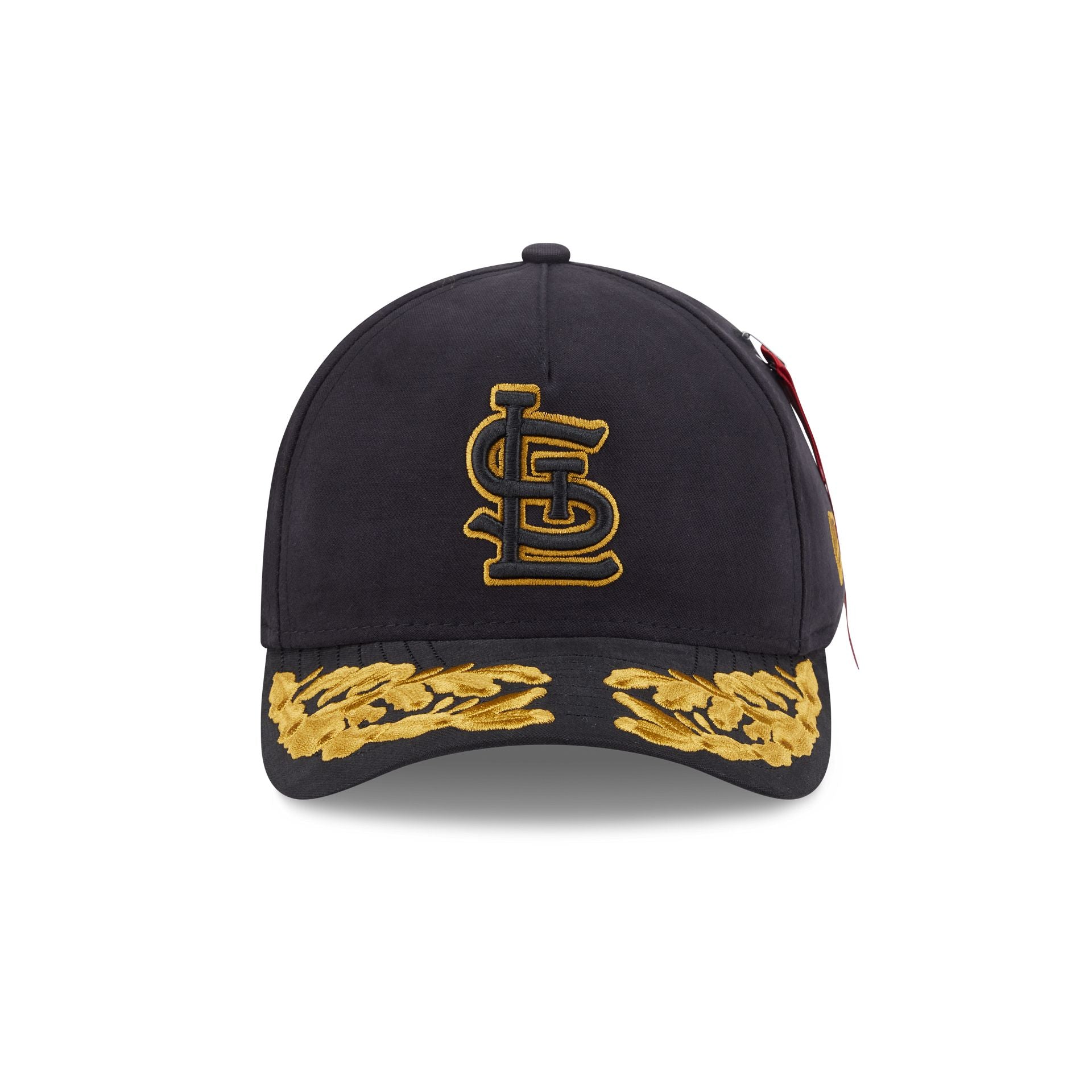 Alpha Industries x St. Louis Cardinals Black 9FORTY M-Crown A-Frame Snapback Hat - Image 2