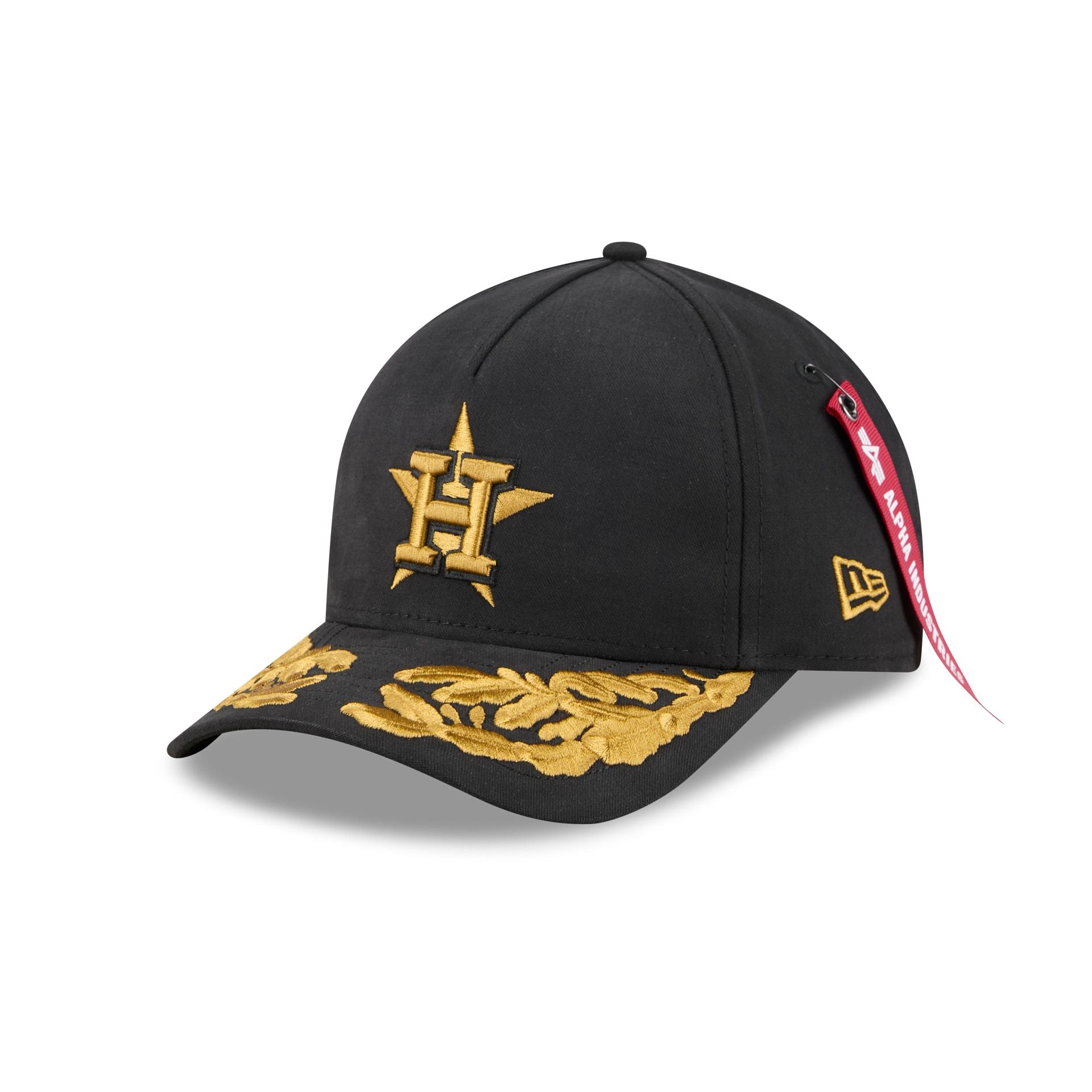 Alpha Industries x Houston Astros Black 9FORTY M-Crown A-Frame Snapback Hat