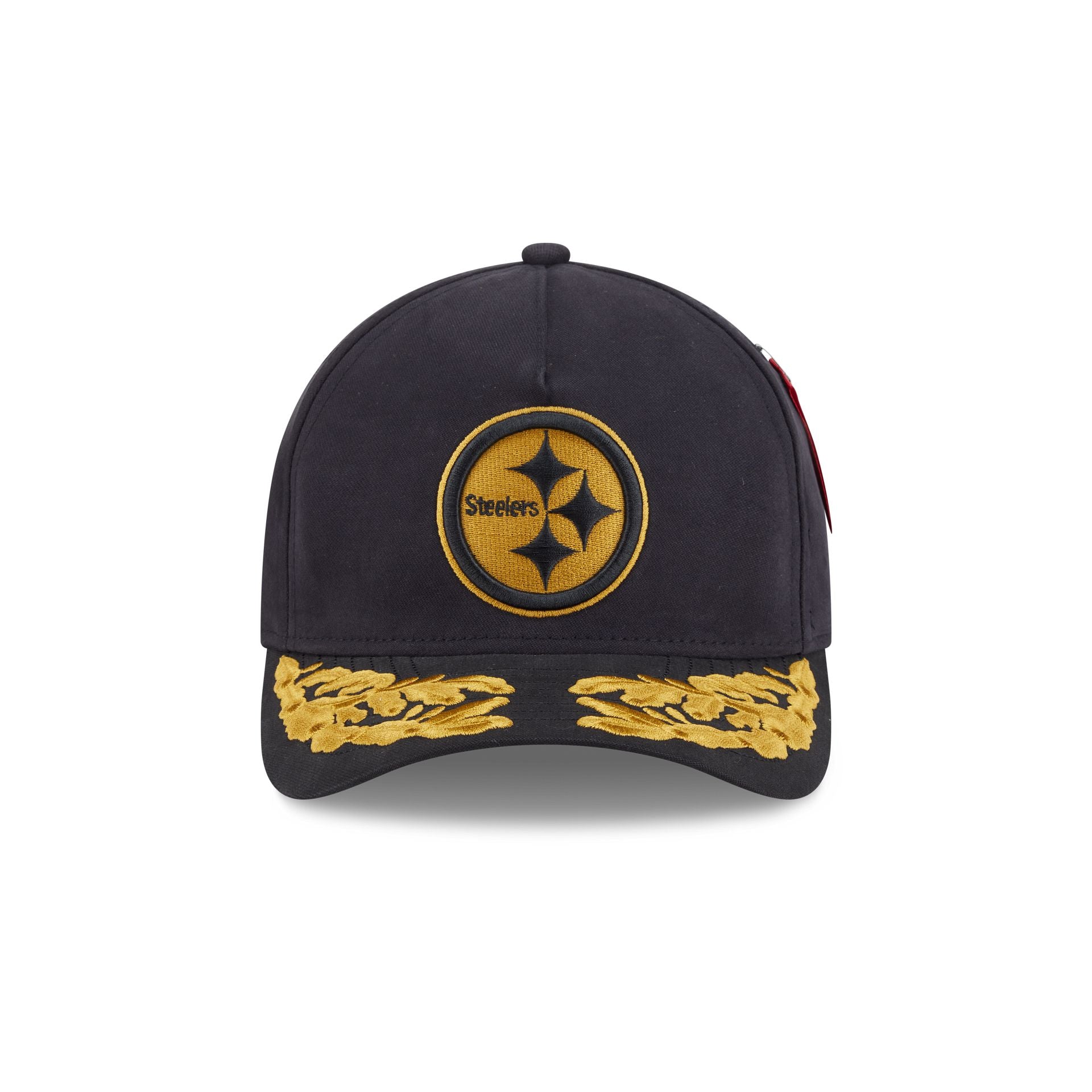 Alpha Industries x Pittsburgh Steelers Black 9FORTY M-Crown A-Frame Snapback Hat - Image 2