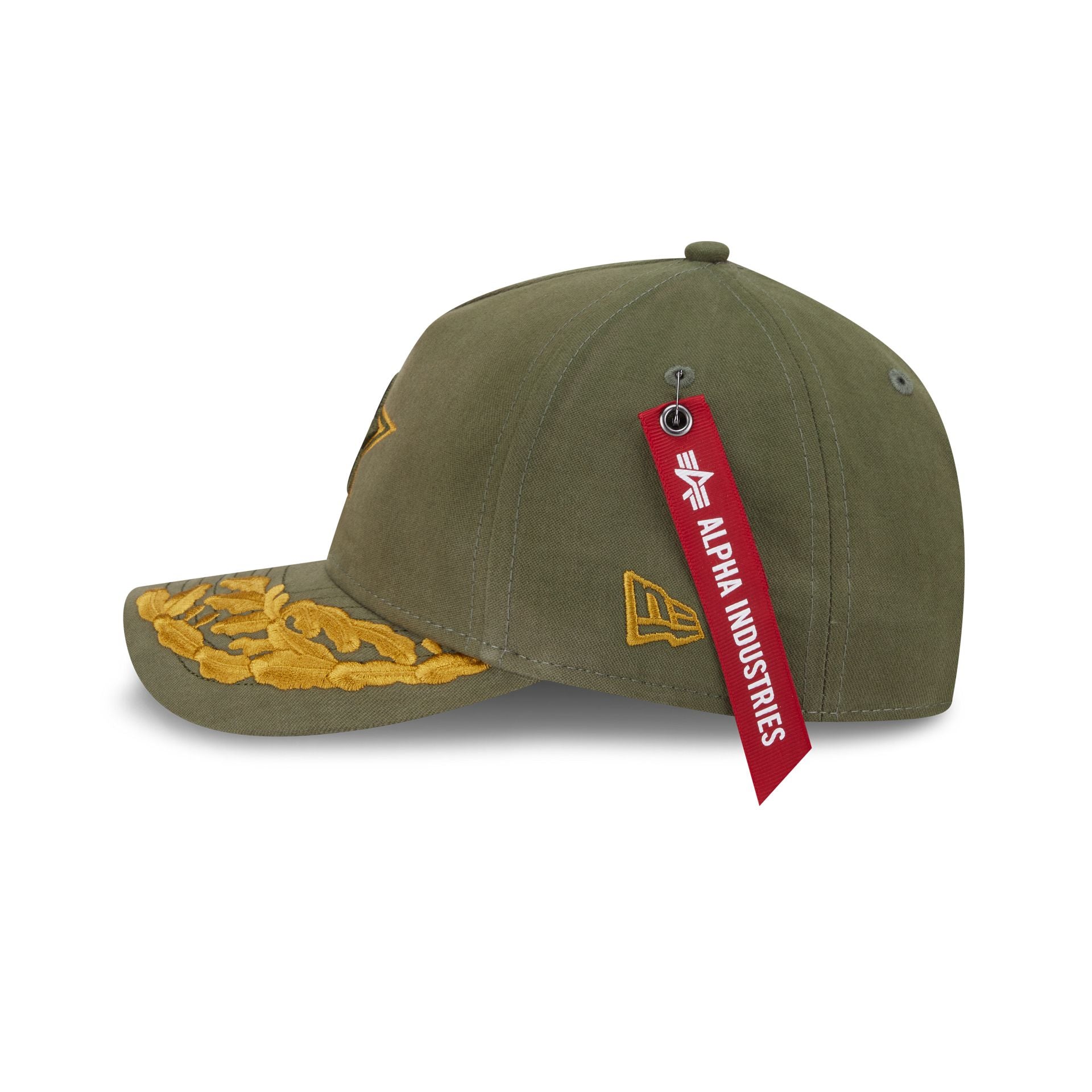 Alpha Industries x Dallas Cowboys Olive Green 9FORTY M-Crown A-Frame Snapback Hat - Image 4